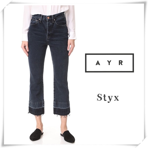 Ayr Styx High Rise Crop Jeans Dark 